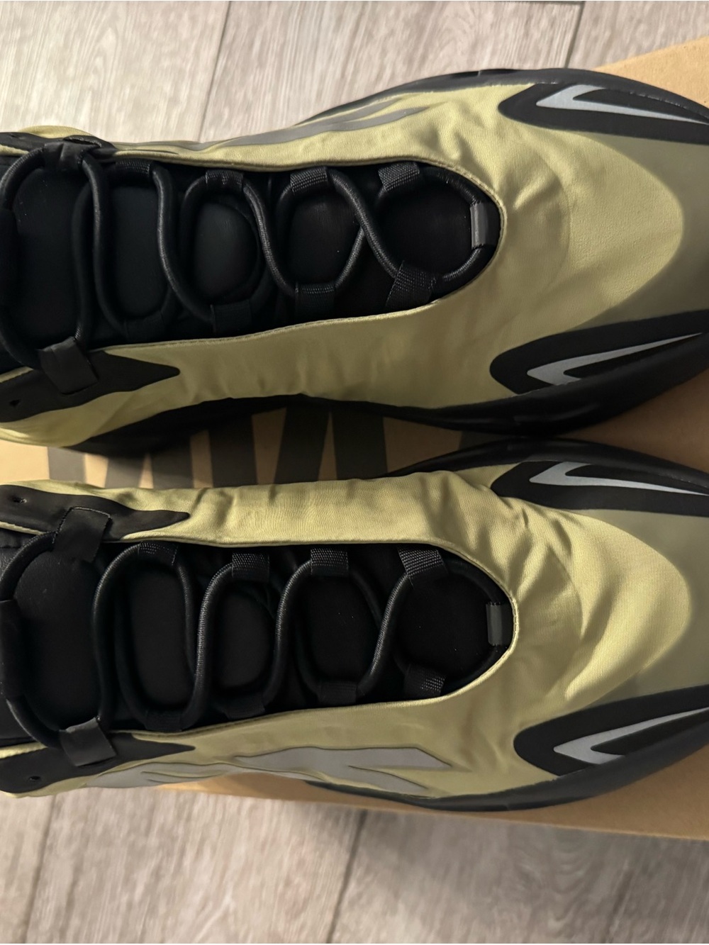 Men's Athletic Slip-On Sneakers in Olive Green and Black